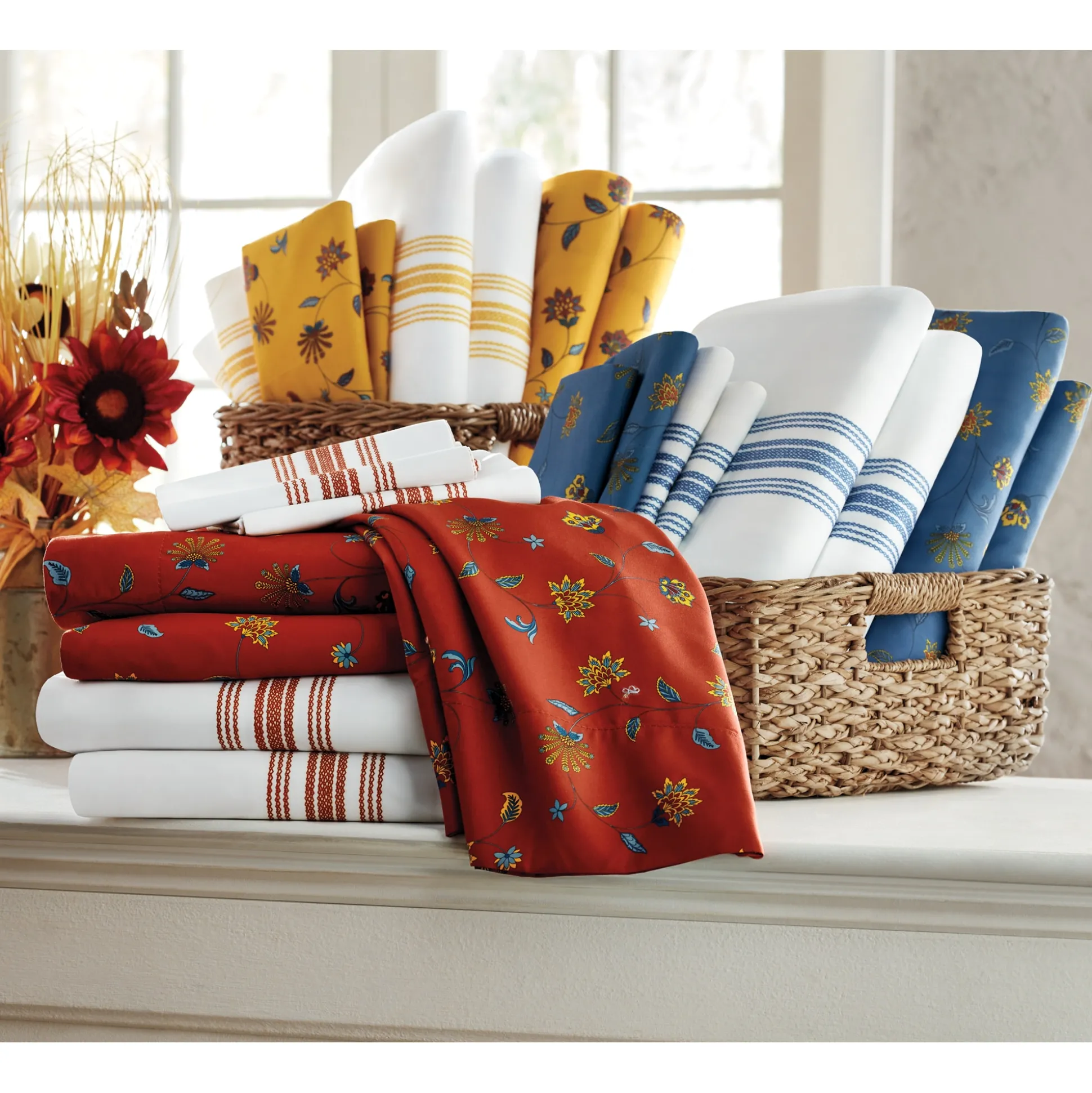 Jacobean Print 2-Pack Microfiber Sheet Set