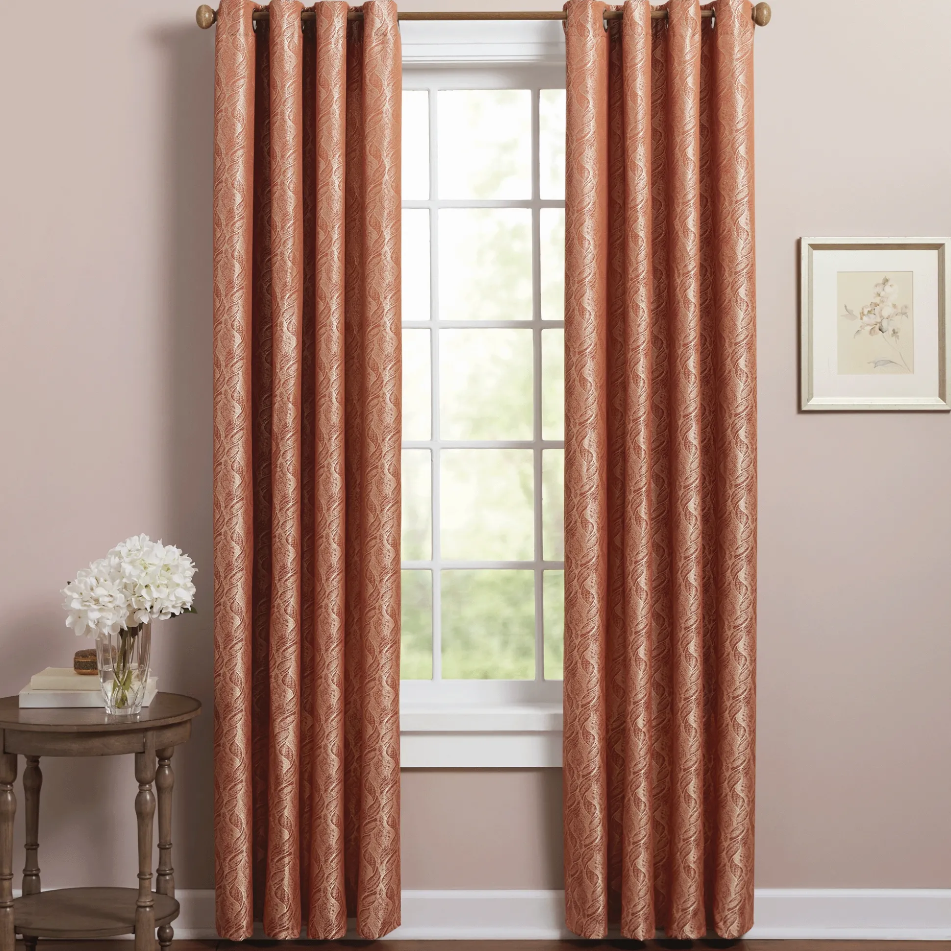 Jacquard Leaves Curtain