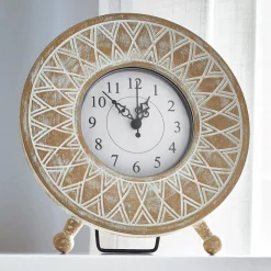 Jasper Carved Tabletop Clock