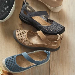JBU Bianca Mary Jane with Cutout Designs and Memory Foam Footbed by Jambu