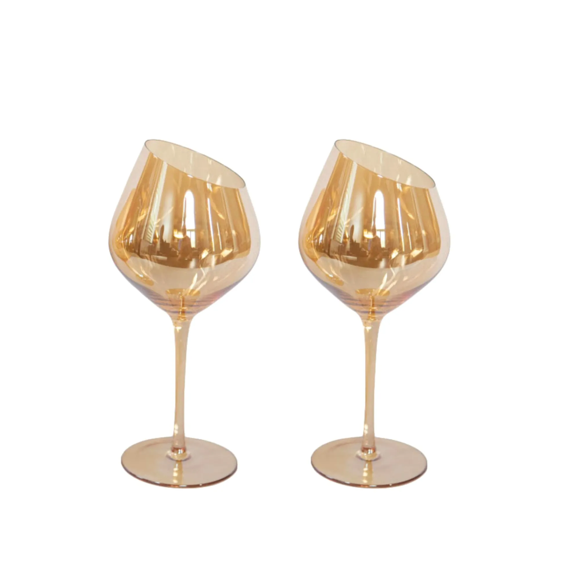 Jeanne Fitz Slant Set of 2 Wine Glasses