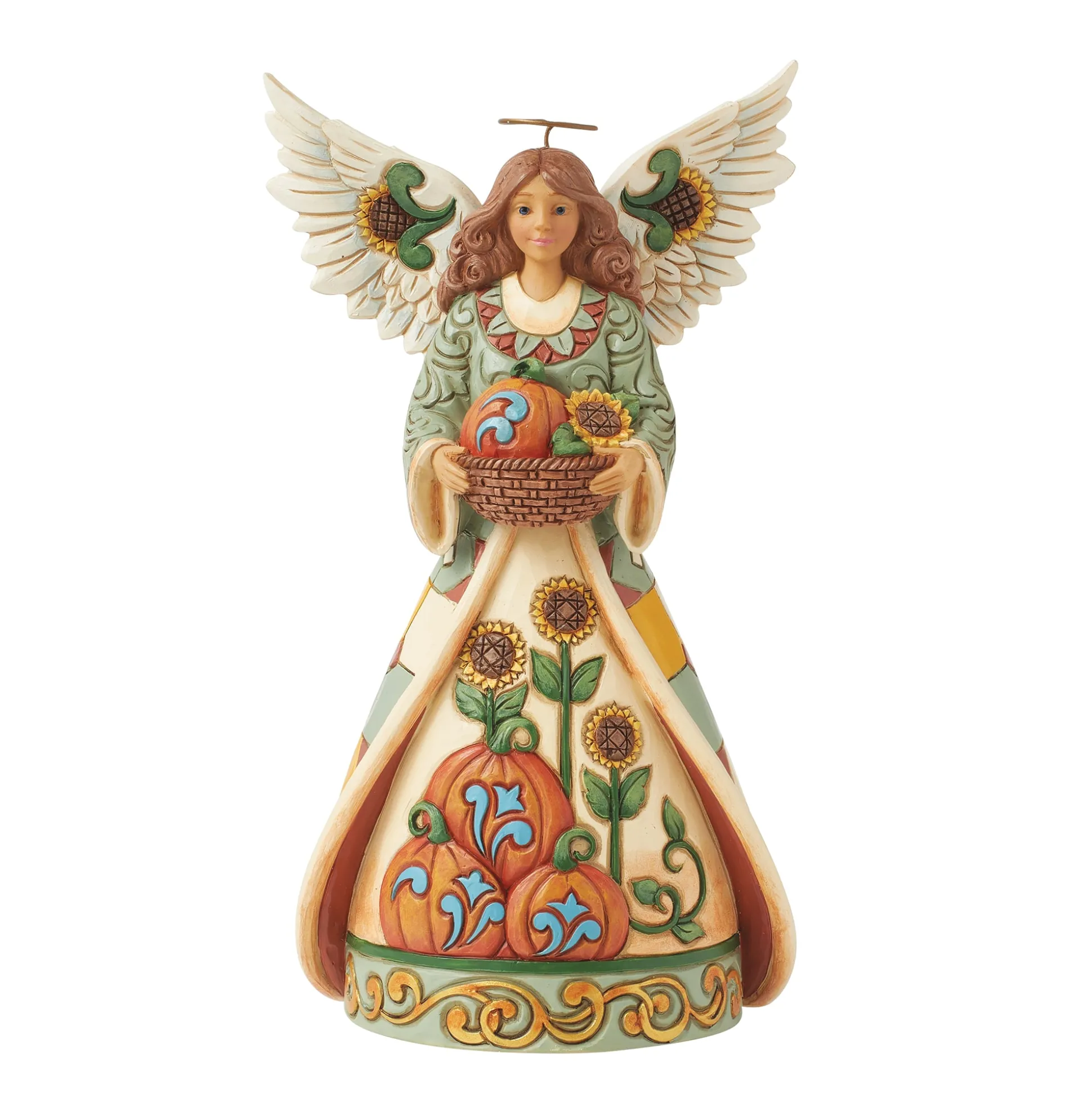 Jim Shore Heartwood Creek Hand-Painted Angel with Sunflower Figurine