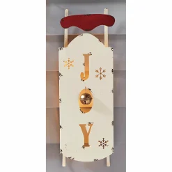 Joy or Noel Lit Sled Porch Sign