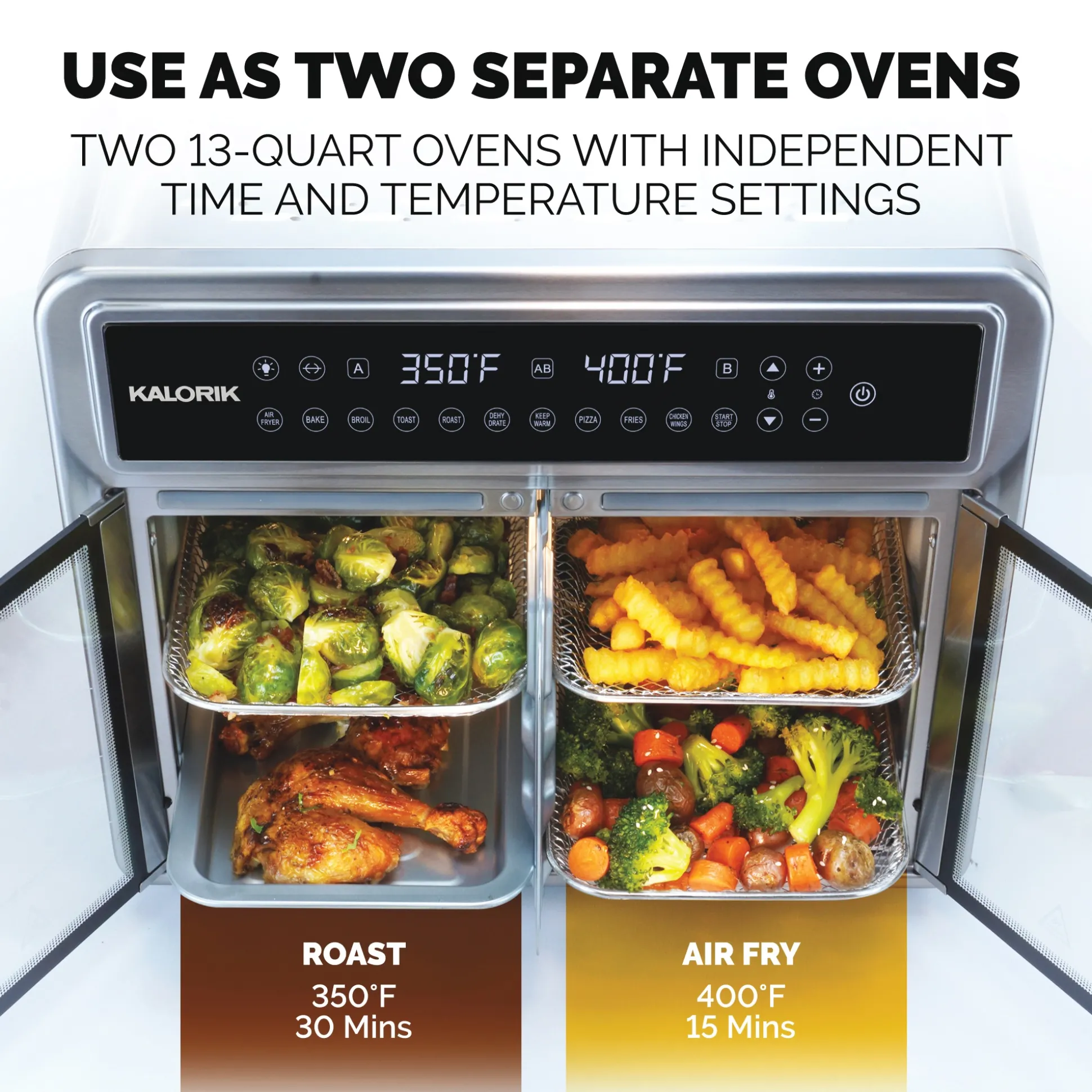 Kalorik Maxx 26-qt. Flex Trio Air Fryer Oven