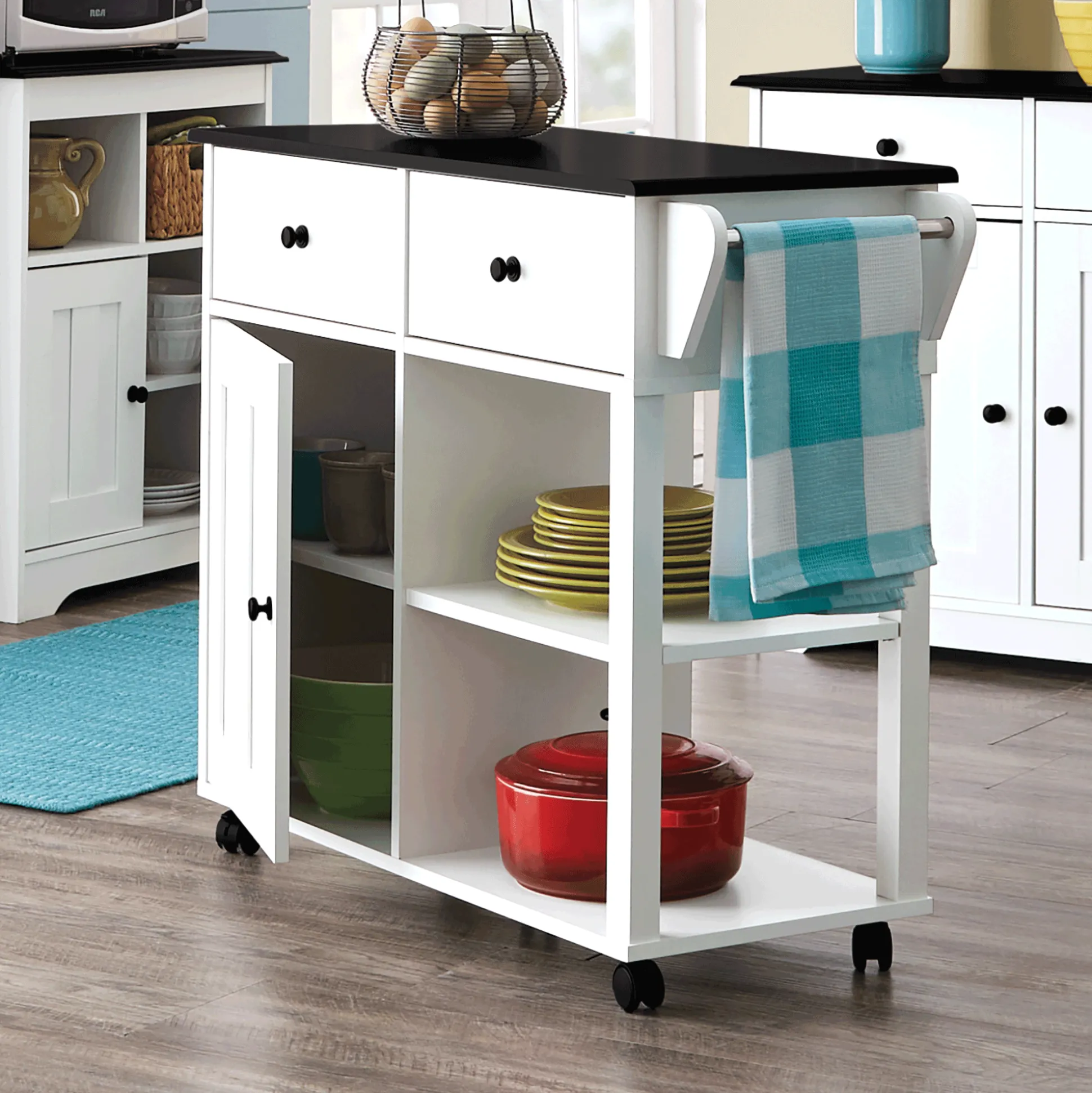 Katie Small Kitchen Cart with Storage