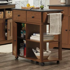 Katie Small Kitchen Cart with Storage
