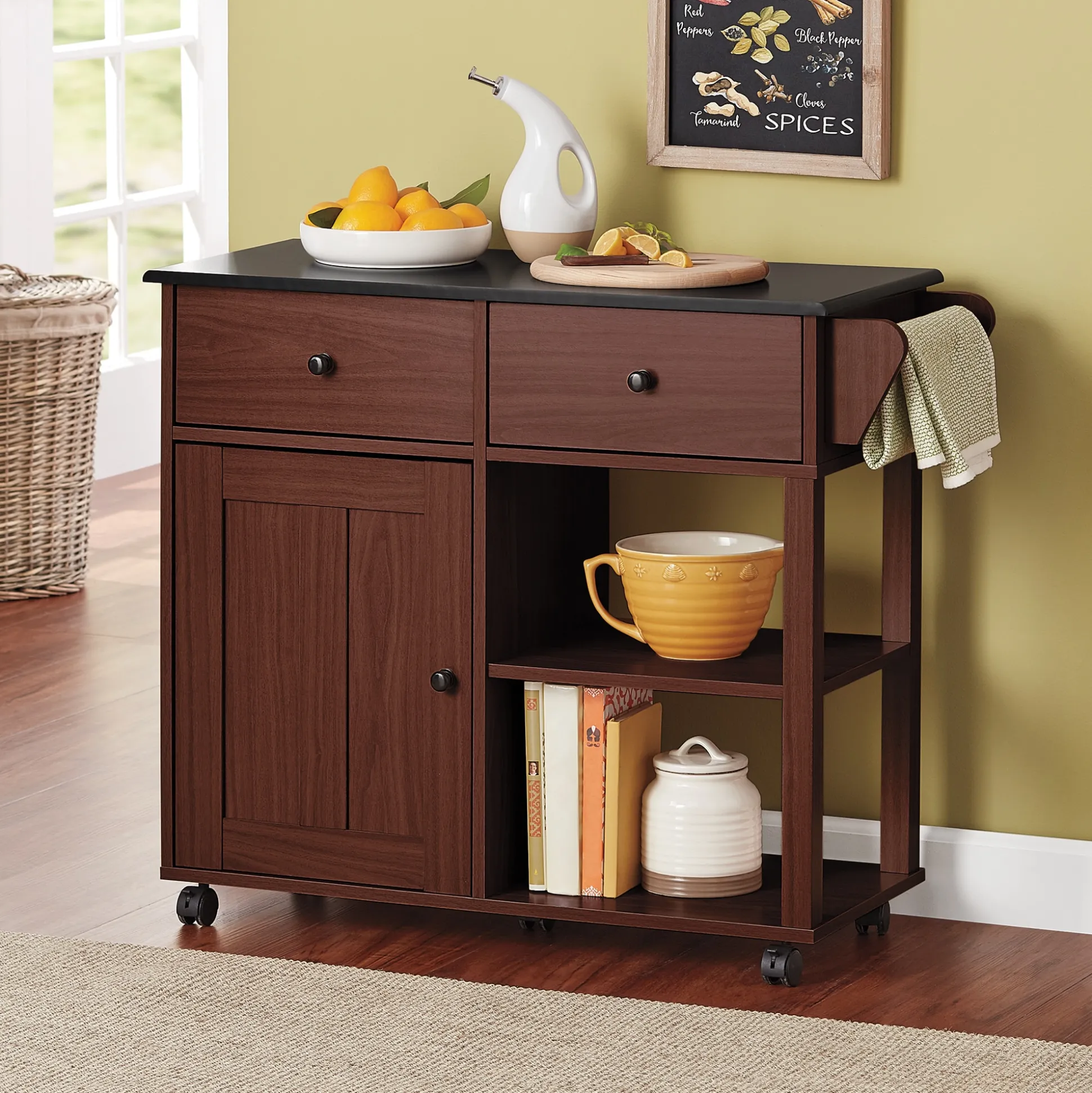 Katie Small Kitchen Cart with Storage