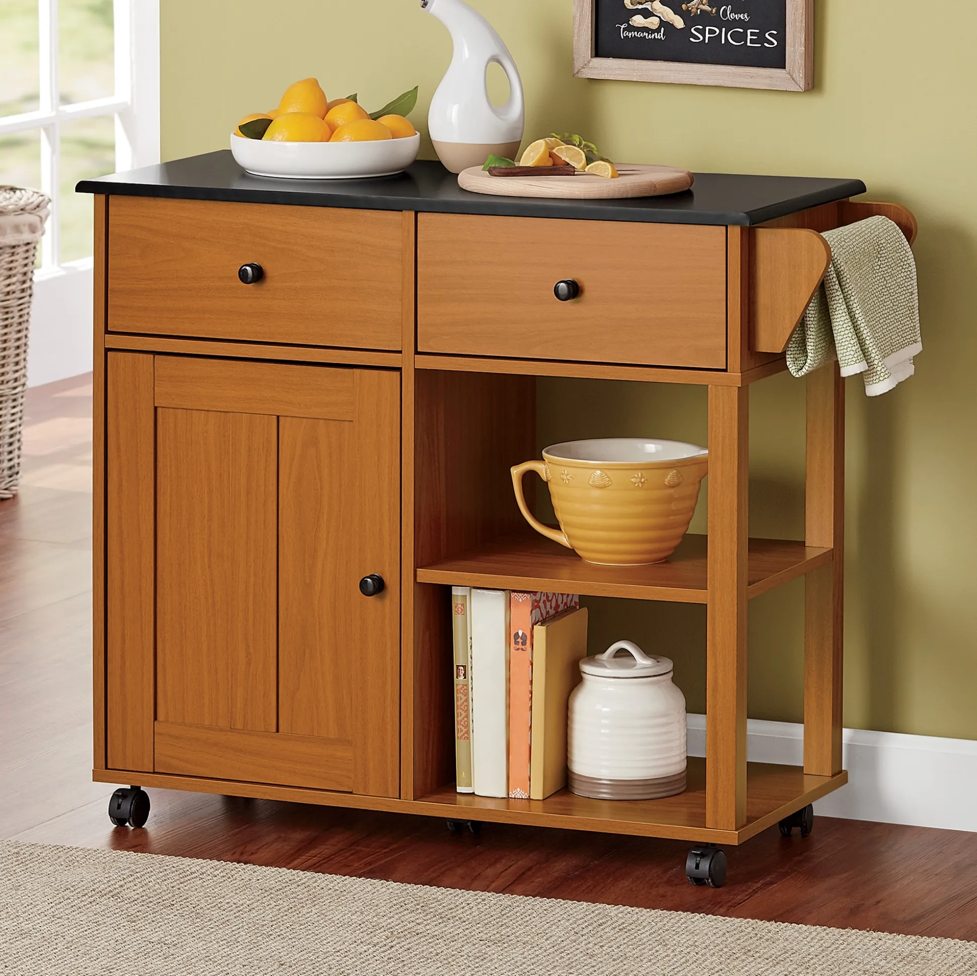 Katie Small Kitchen Cart with Storage