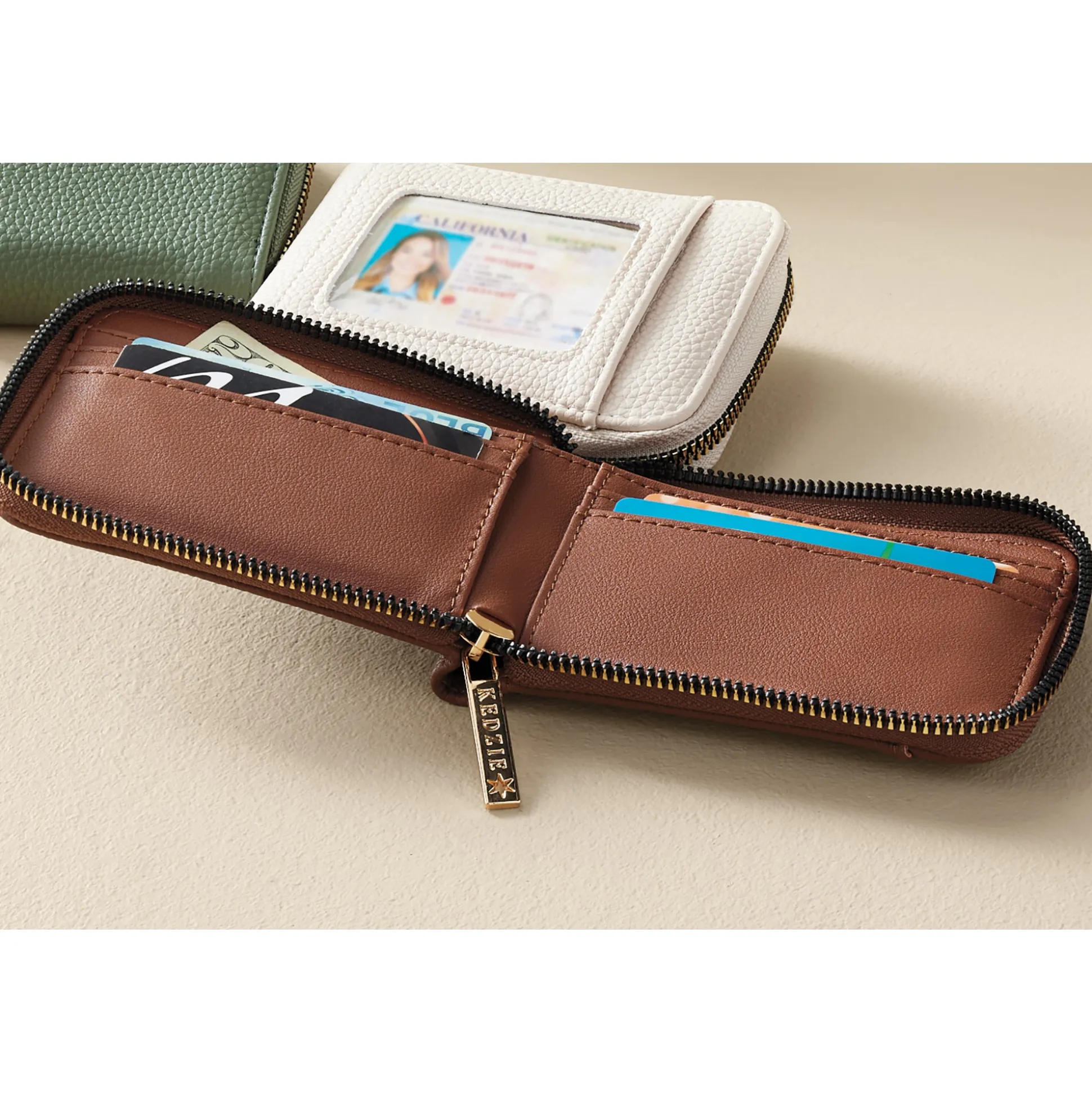 Kedzie Zip Wallet with Exterior ID Window