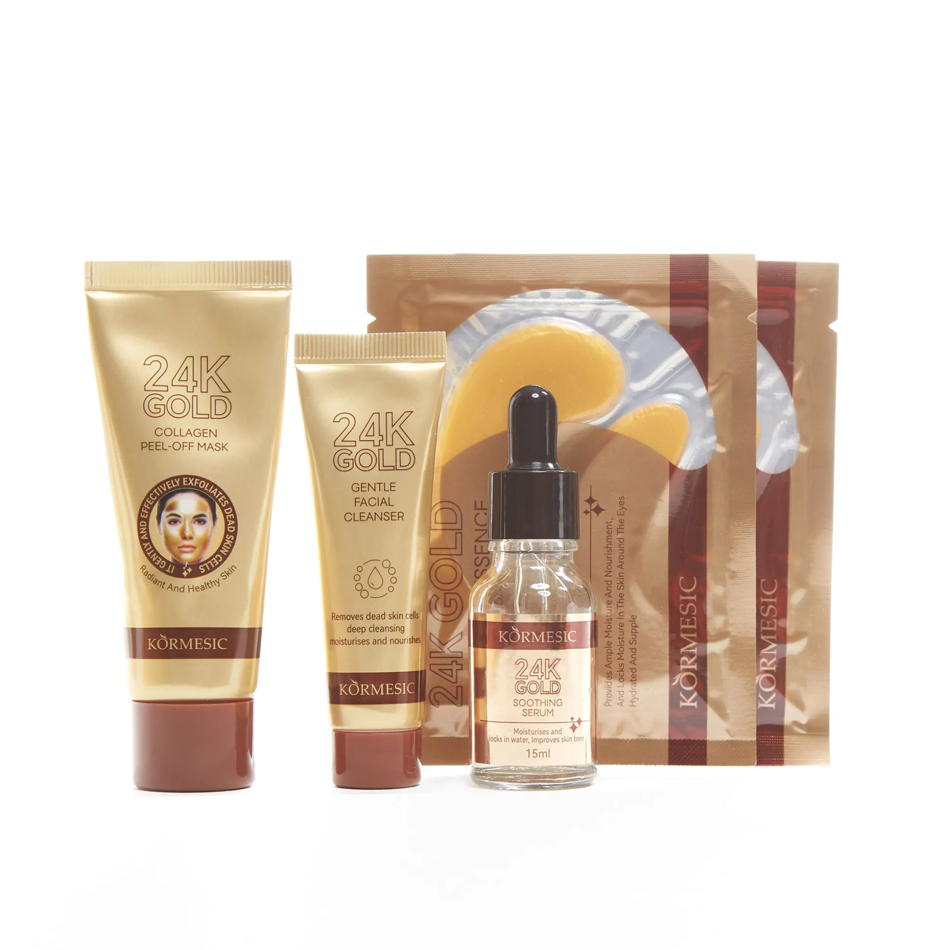 24K Gold Anti-Aging Brightening 4-Piece Set