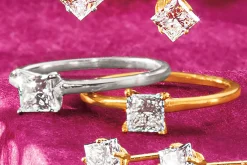 14K Gold Lab-Created Diamond Princess Solitaire Ring
