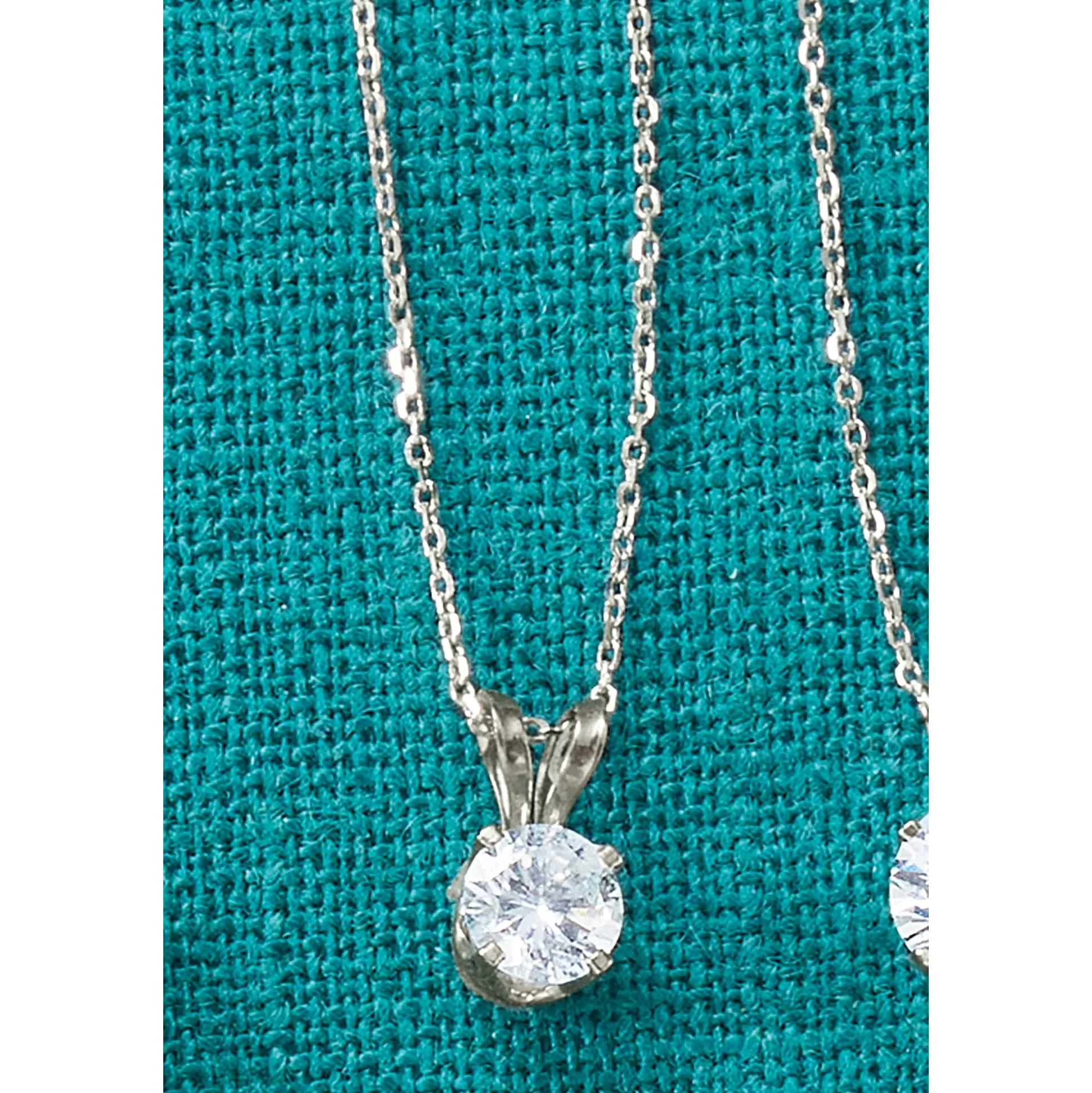14K Gold Lab-Created Diamond Round Solitaire Pendant - .50 CTTW