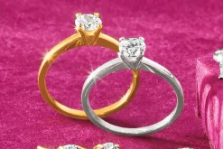 14K Gold Lab-Created Diamond Round Solitaire Ring