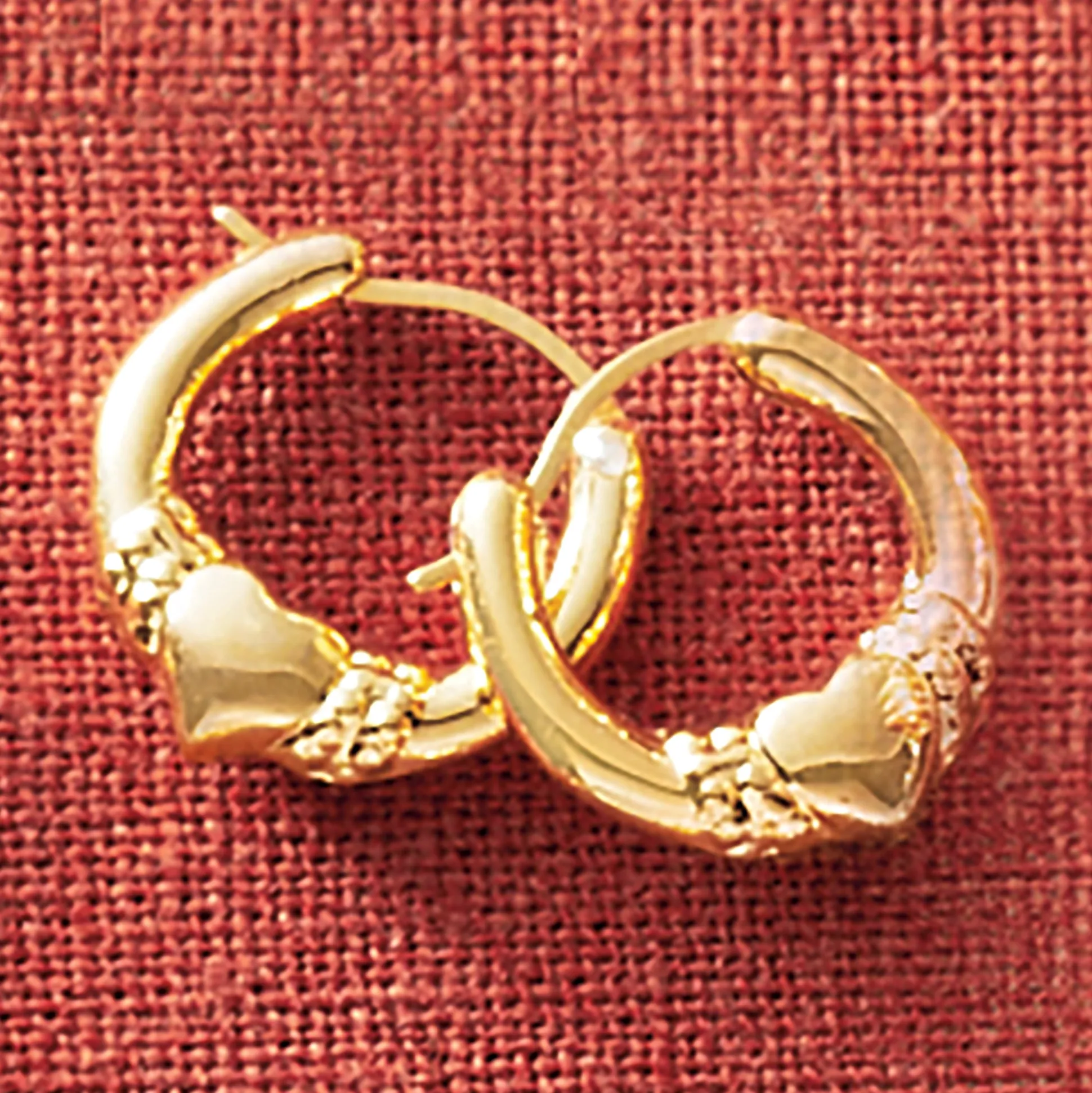 10K Gold Nano Diamond Resin Hoops