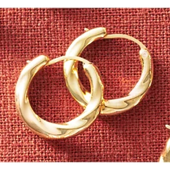 10K Gold Nano Diamond Resin Hoops