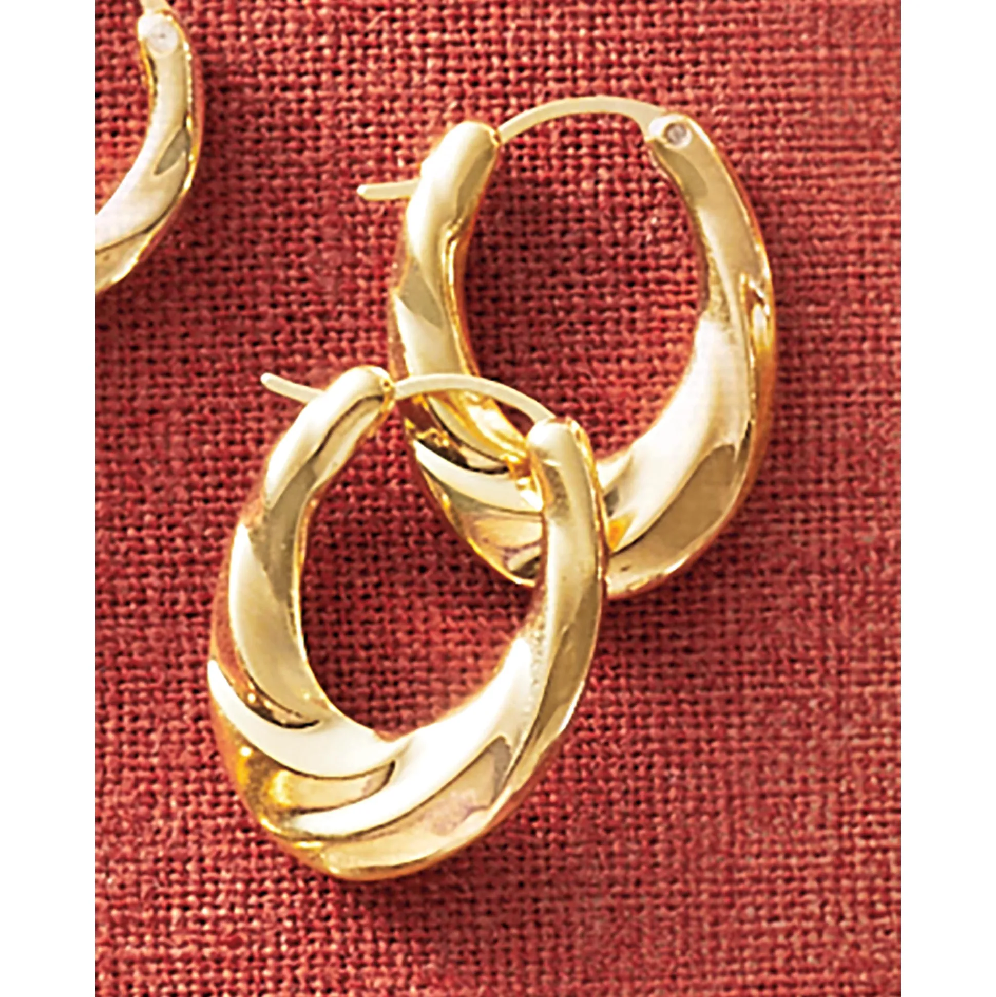10K Gold Nano Diamond Resin Hoops