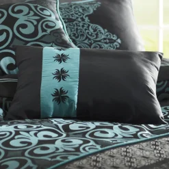 Kismet Embroidered Floral Accent Pillow