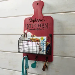Kitchen Wall Basket with Hooks