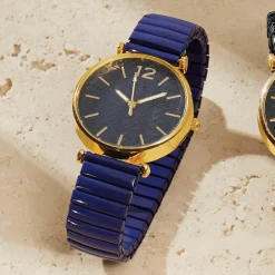 Ladies' Embellished Stretch-Band Colorful Watch
