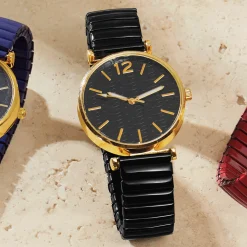 Ladies' Embellished Stretch-Band Colorful Watch
