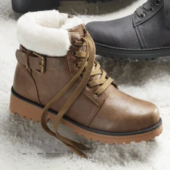 LAMO Kit Leather Bootie with Faux Fur