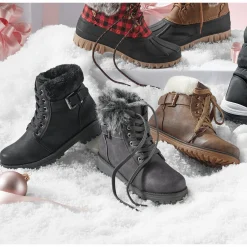 LAMO Kit Leather Bootie with Faux Fur