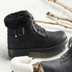 LAMO Kit Leather Bootie with Faux Fur