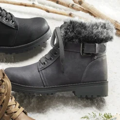 LAMO Kit Leather Bootie with Faux Fur