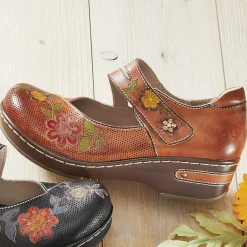 L'Artiste Mamataish Leather Mary Jane with Low Heel by Spring Step