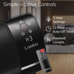 Lasko Low-Profile Baseboard Heater with Remote