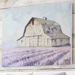 Lavender Field Barn Wall Art
