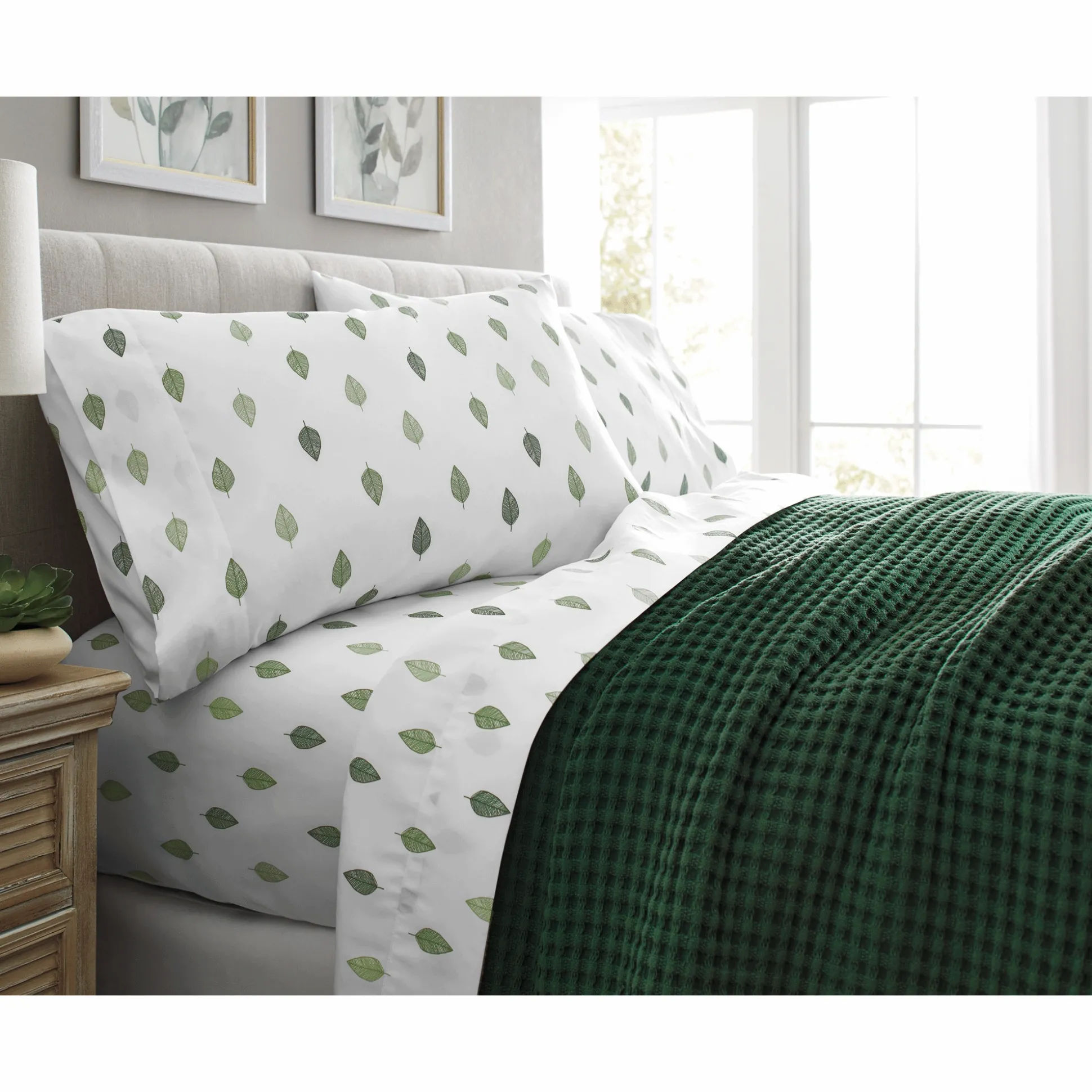 Leaf Microfiber Sheet Set