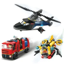 LEGO City Helicopter, Fire Truck & Submarine Remix