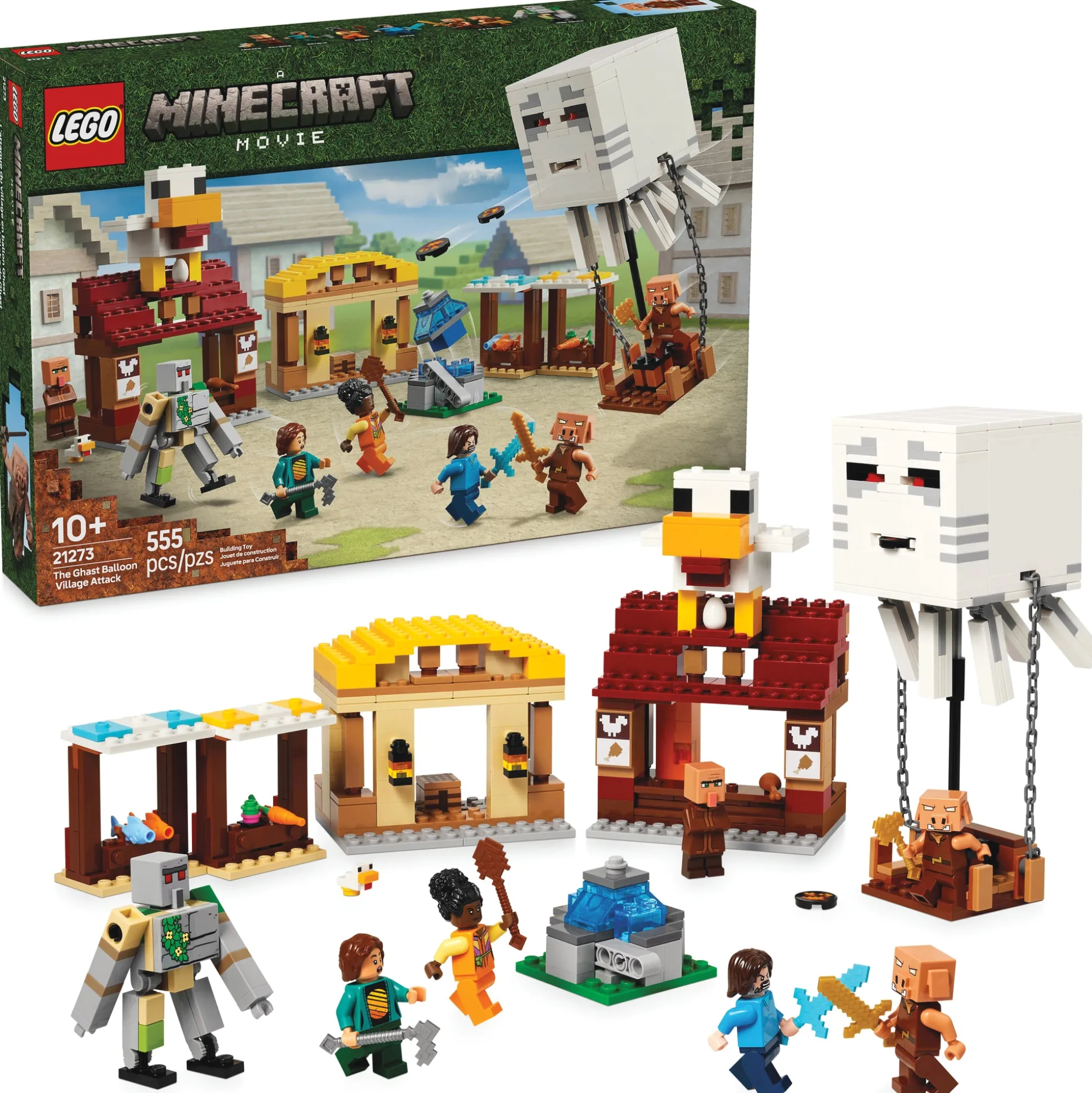 LEGO Minecraft The Ghast Balloon Village Attack