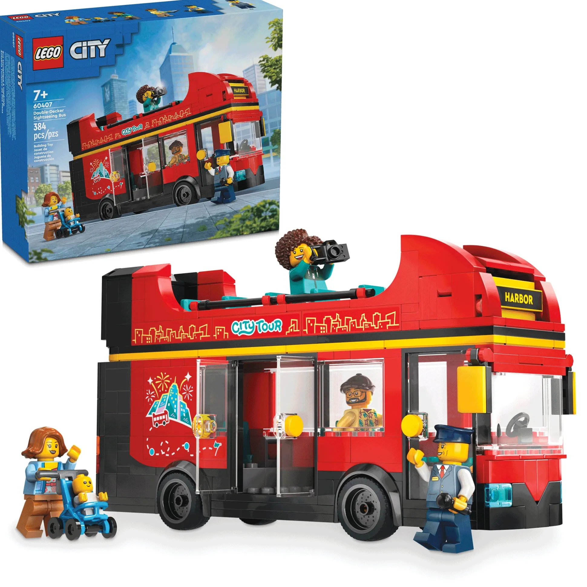 LEGO Red Double-Decker Sightseeing Bus