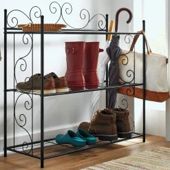 Lenni Scroll Shoe Rack