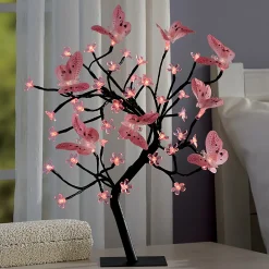 Lighted Butterfly Tree Table Lamp