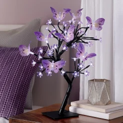 Lighted Butterfly Tree Table Lamp