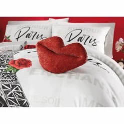 Lip Shaped Accent Pillow