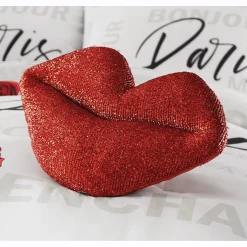 Lip Shaped Accent Pillow
