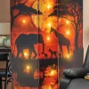 Lit African Safari Sunset Room Screen