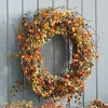 Lit Bittersweet Wreath