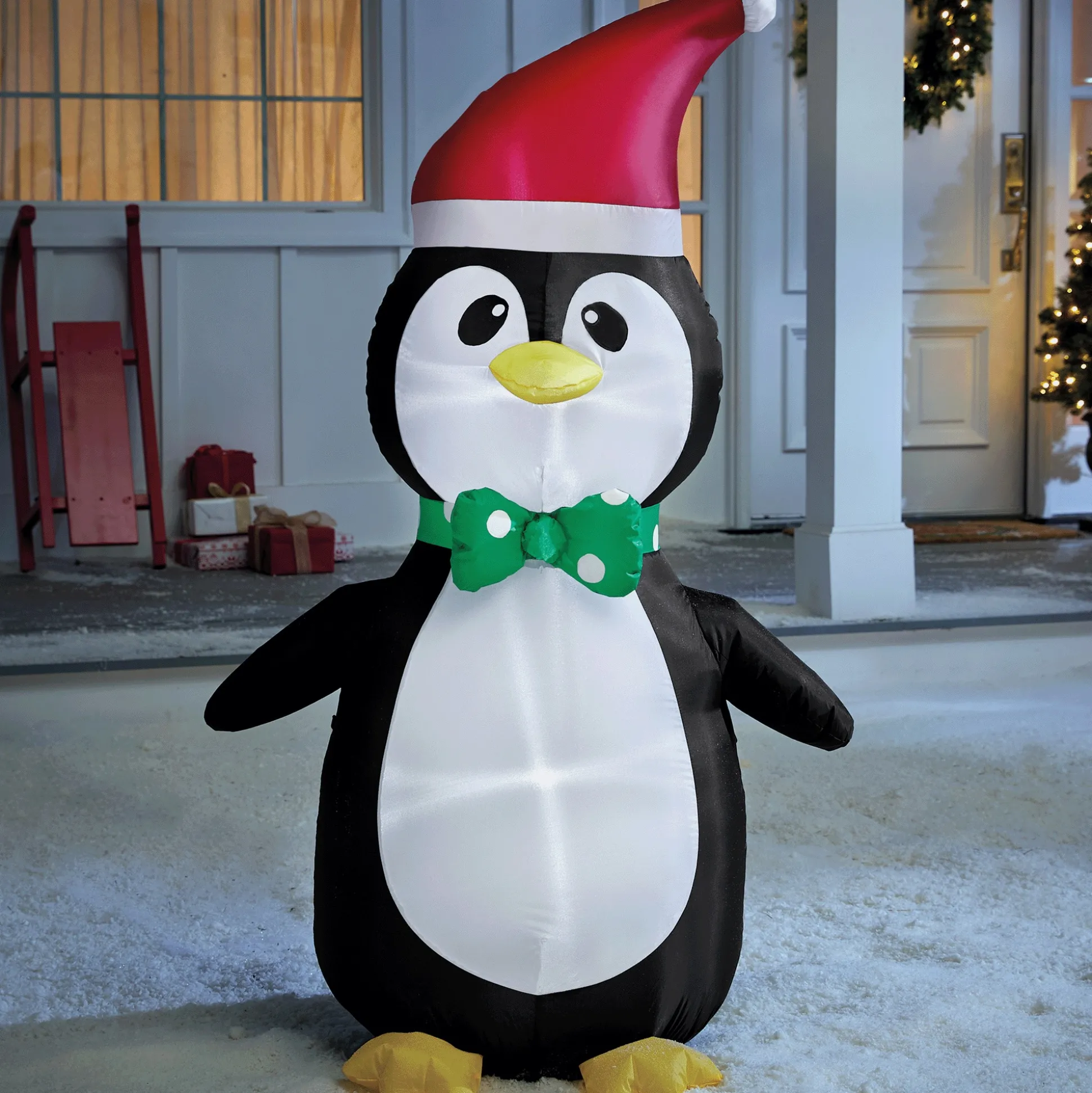Lit Christmas Penguin Inflatable