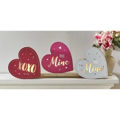 Lit Conversation Heart Decor