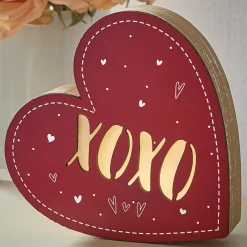 Lit Conversation Heart Decor