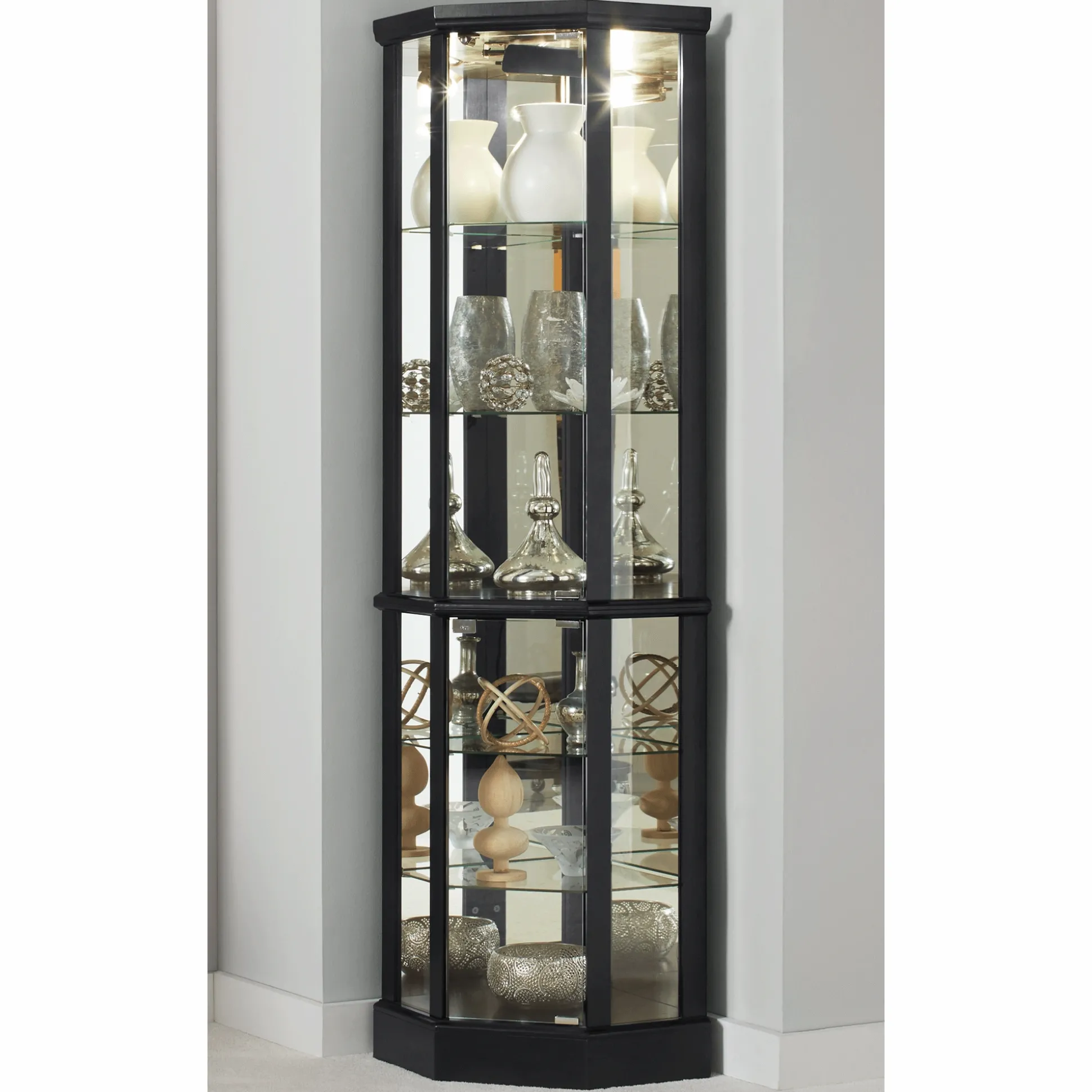Lit Corner Curio Cabinet