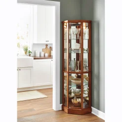 Lit Corner Curio Cabinet