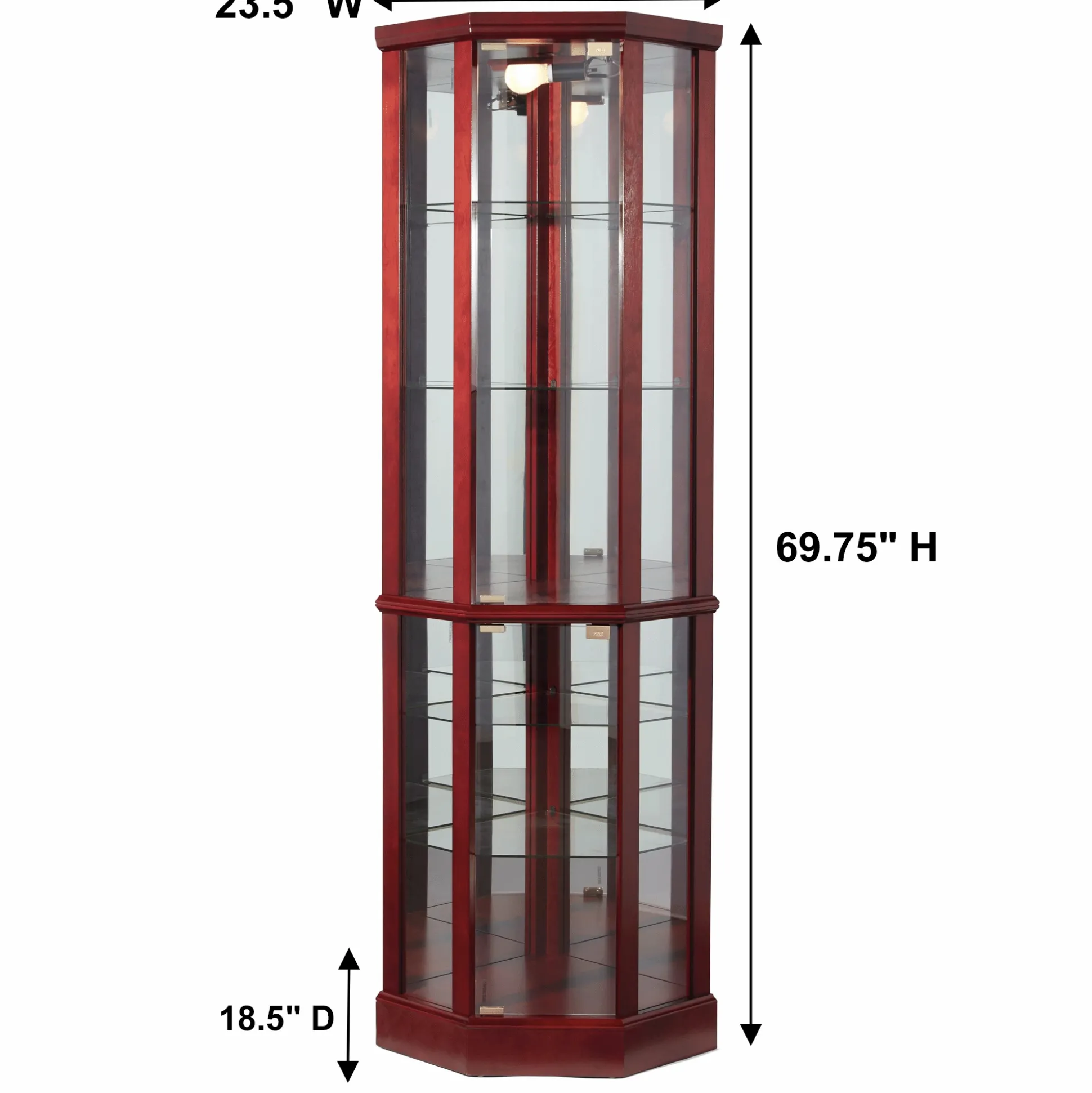 Lit Corner Curio Cabinet