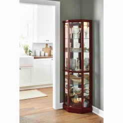 Lit Corner Curio Cabinet