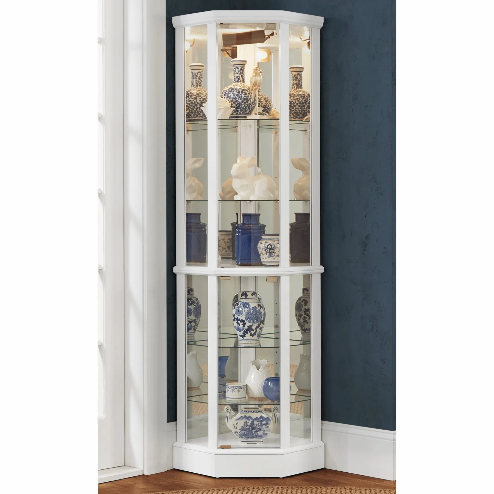 Lit Corner Curio Cabinet